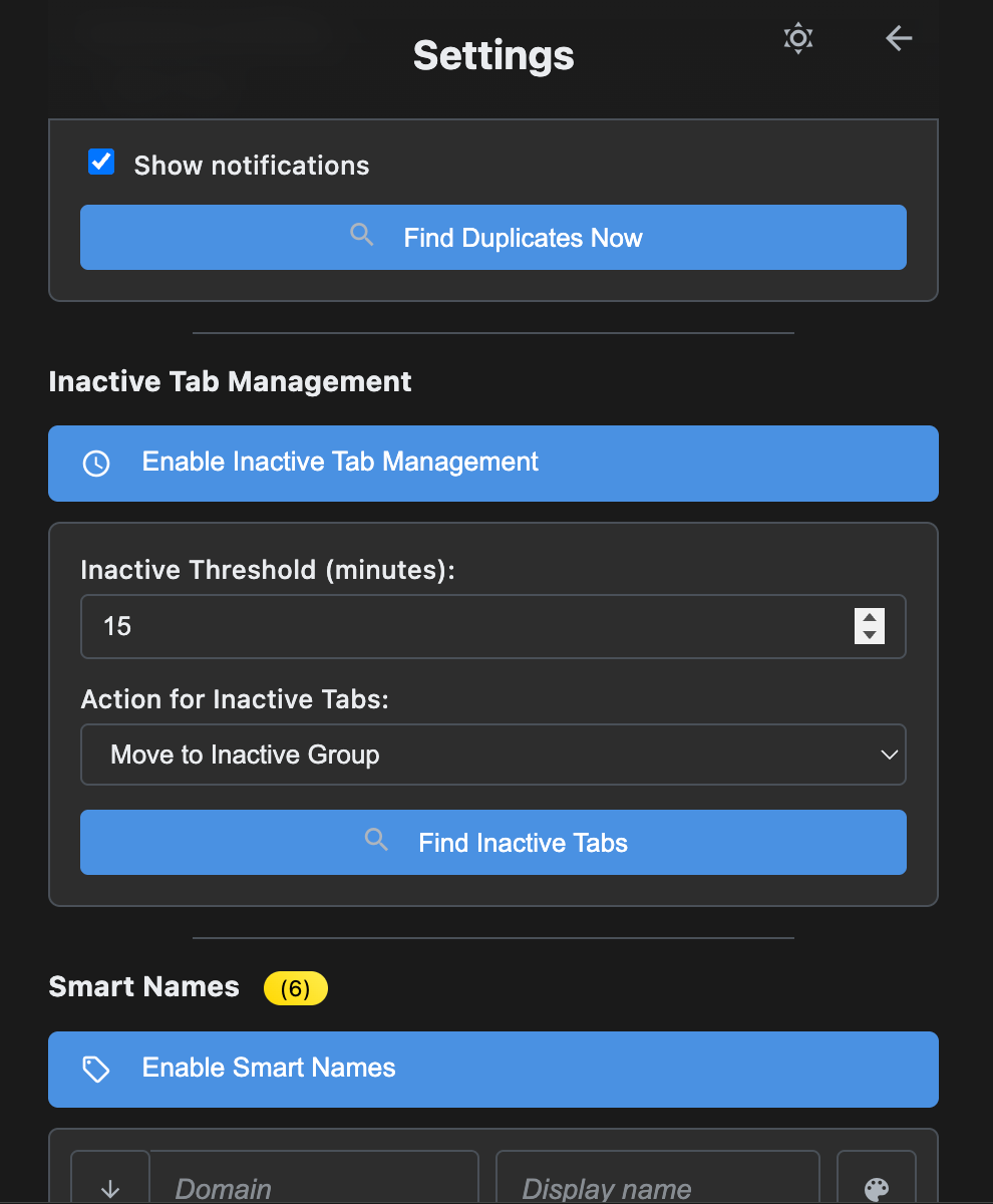 Duplicate detection settings